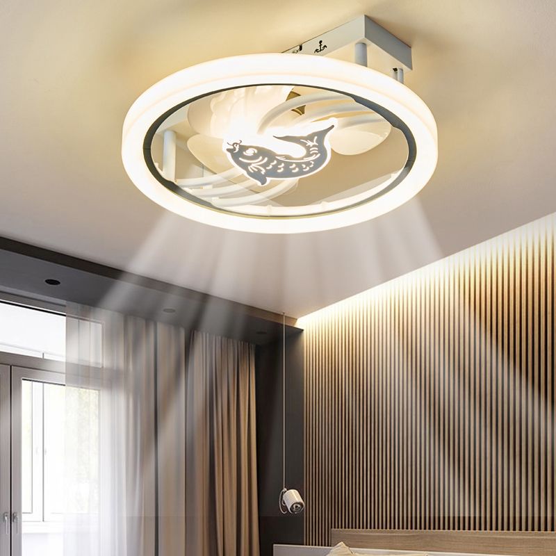 Acrylkreis LED Deckenventilator Leuchttie