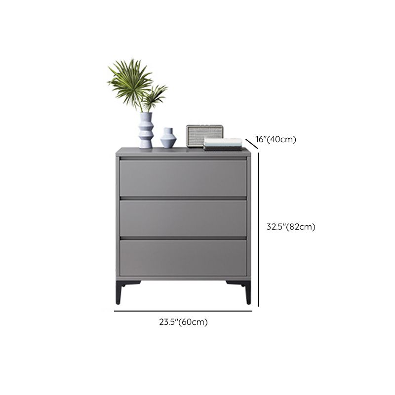 Contemporary Engineered Wood Storage Chest Bedroom Chest in Gray with Drawers