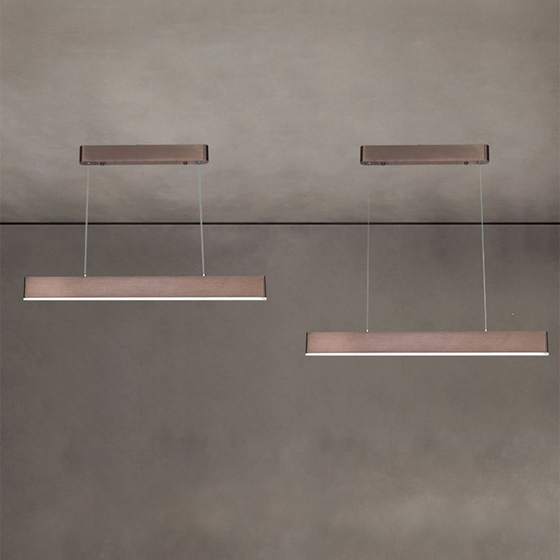 Rectangle Island Chandelier Lights Simplicity Acrylic Chandelier Lighting Fixtures for Restaurant