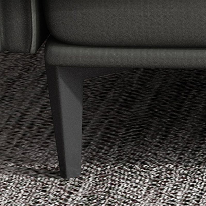 Contemporary Leather Sofa in Gray Loose Back for Living Room