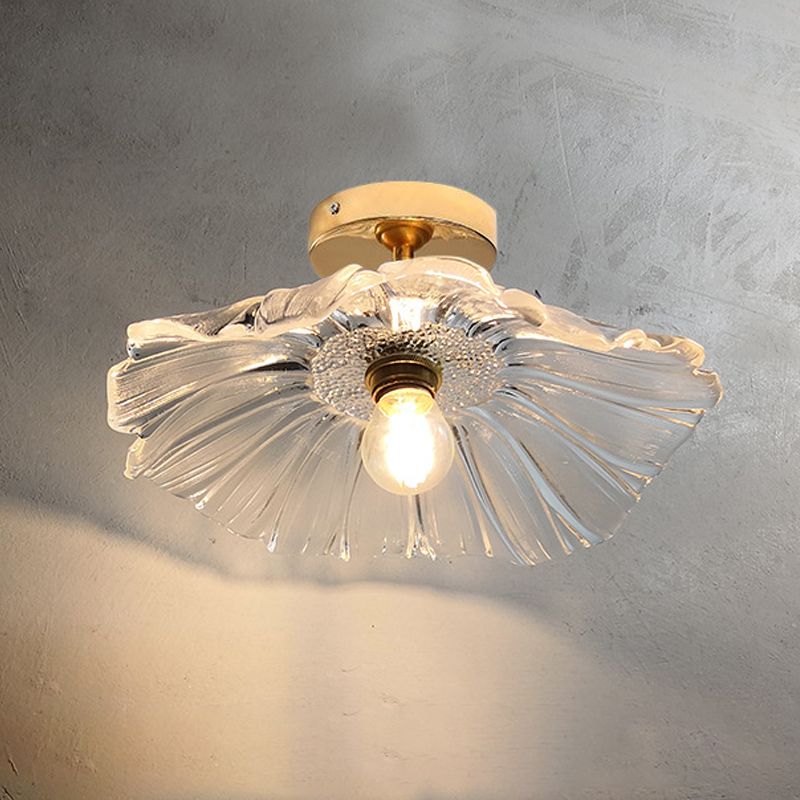 Nordic Ceiling Light Glass Shade Flush Mount Light Fixture for Bedroom Corridor