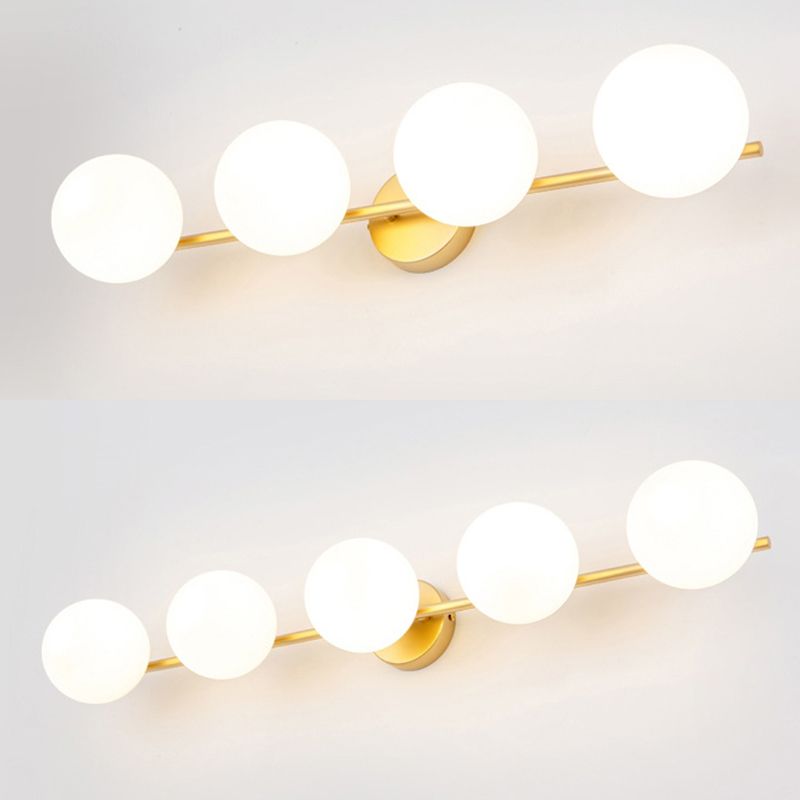 Nordic Style Golden Vanity Light Ball Shape Vanity Lamp for Shower Room