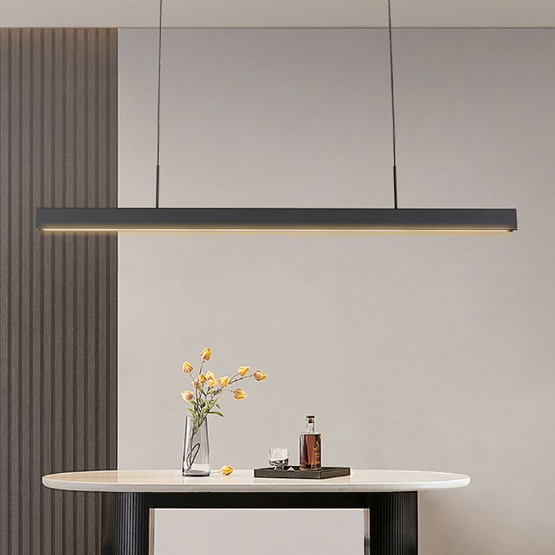 Rectangle moderne LED ISLAND lampe à tête de la lampe de restaurant à tête avec une teinte acrylique