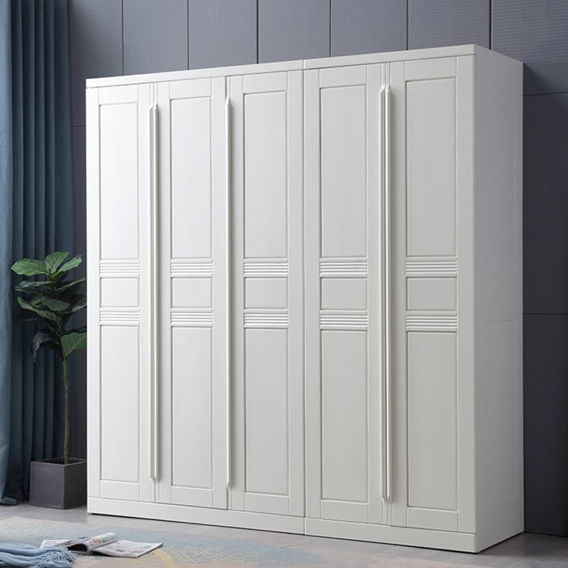 Rubberwood Wardrobe Closet with Shelves Traditional Wardrobe Cabinet