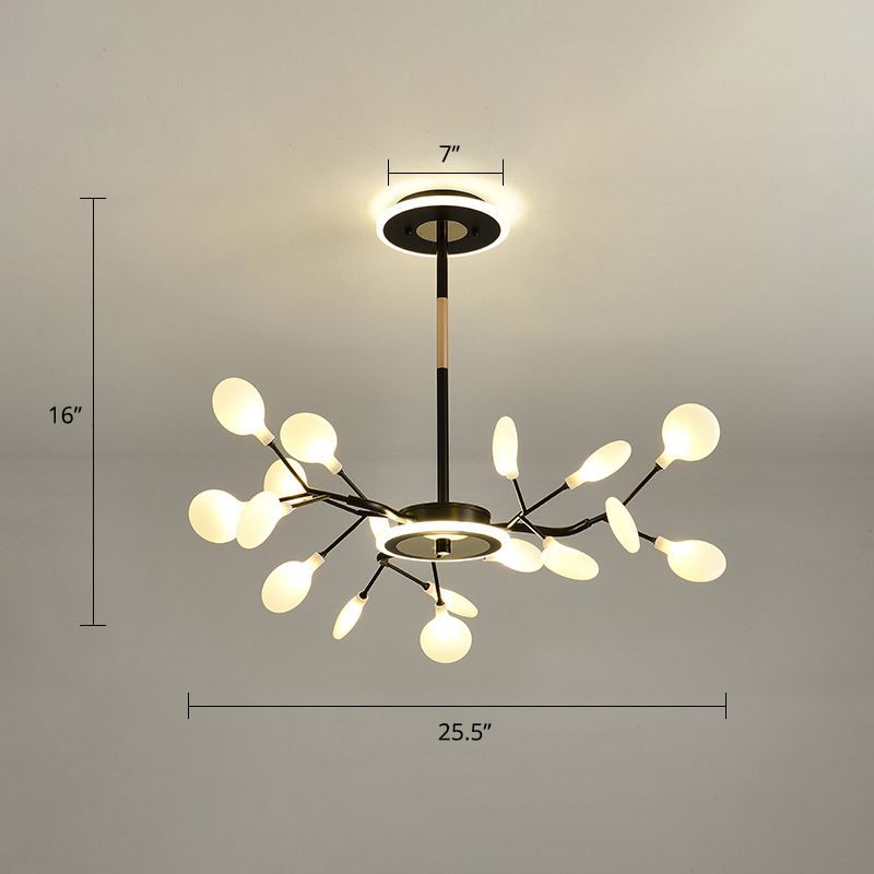 Postmoderne Firefly -LED -Kronleuchter -Acryl -Wohnzimmer Hängnisbeleuchtung