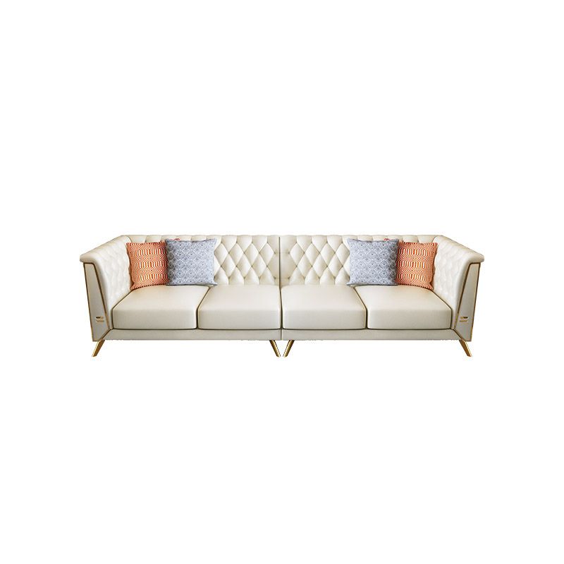 Genuine Leather Tufted Back Pillow Top Arm Sofa/Sectionals with Wear-Resistant