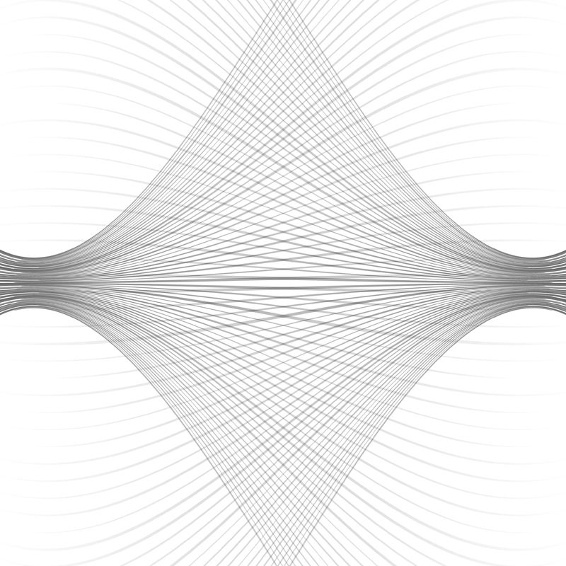 Modernist Interwoven Lines Mural Non-Woven Washable Black-White Wall Covering for Accent Wall