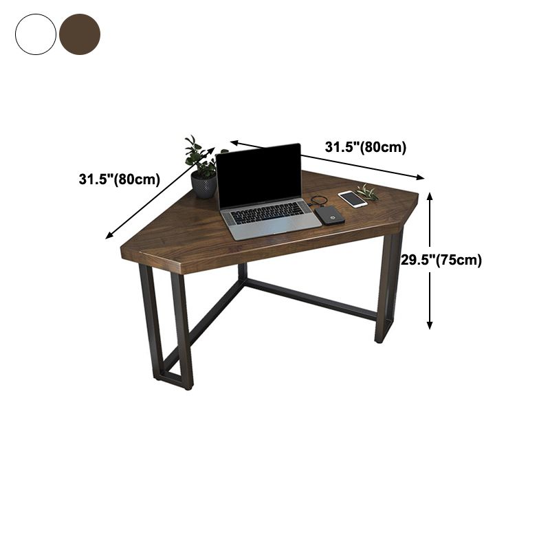 Modern Style Office Desk Solid Wood Home Use Desk with Metal Legs
