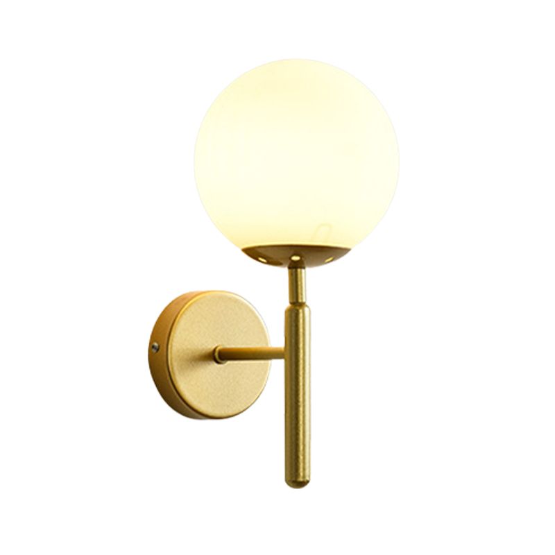 Modern Style Ball Wall Sconce Glass 1 Light Sconces for Bedroom