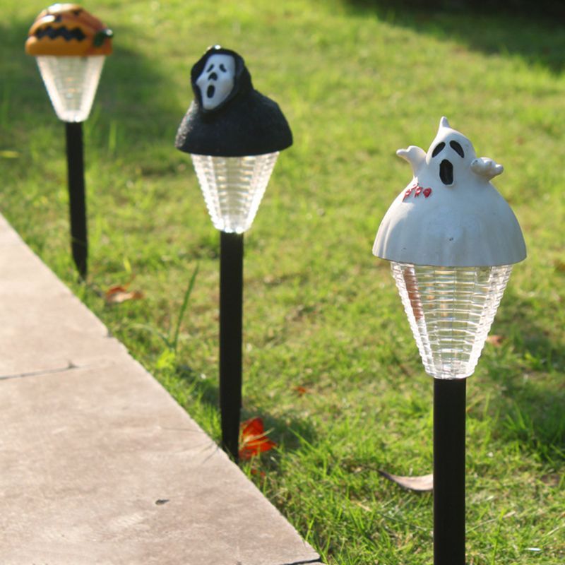 Ghost Courtyard Halloween LED Lawn Light Plastic Contemporary Solar Ground Lighting