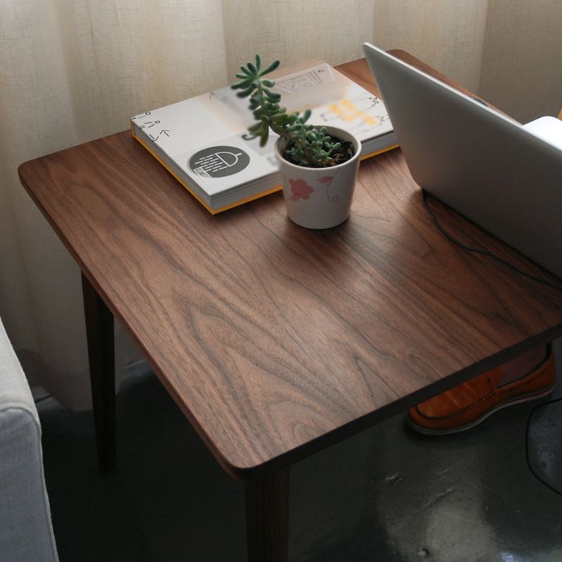 Mesa de comedor de madera maciza de pino cuadrado Mesa de 4 patas industriales para comedor