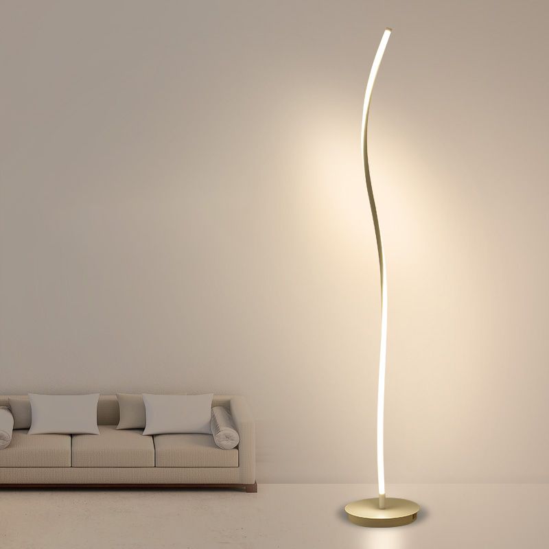 Twist in alluminio in piedi su lampada semplice stile a led Luce Light per soggiorno