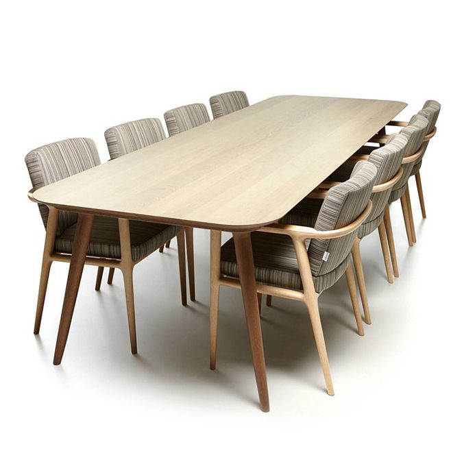 Rectangle Shape Wood Color Dining Table Solid Wood Table Contemporary with 4 Legs
