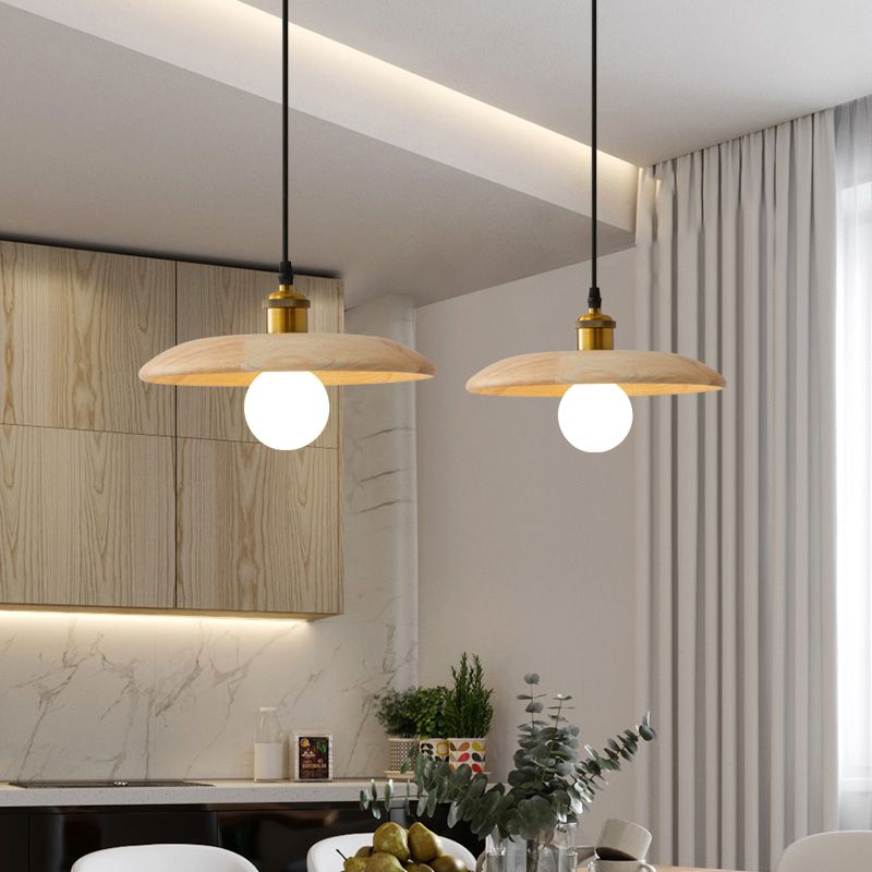 Luminaire à manger en bois de pentification de style nordique de style nordique