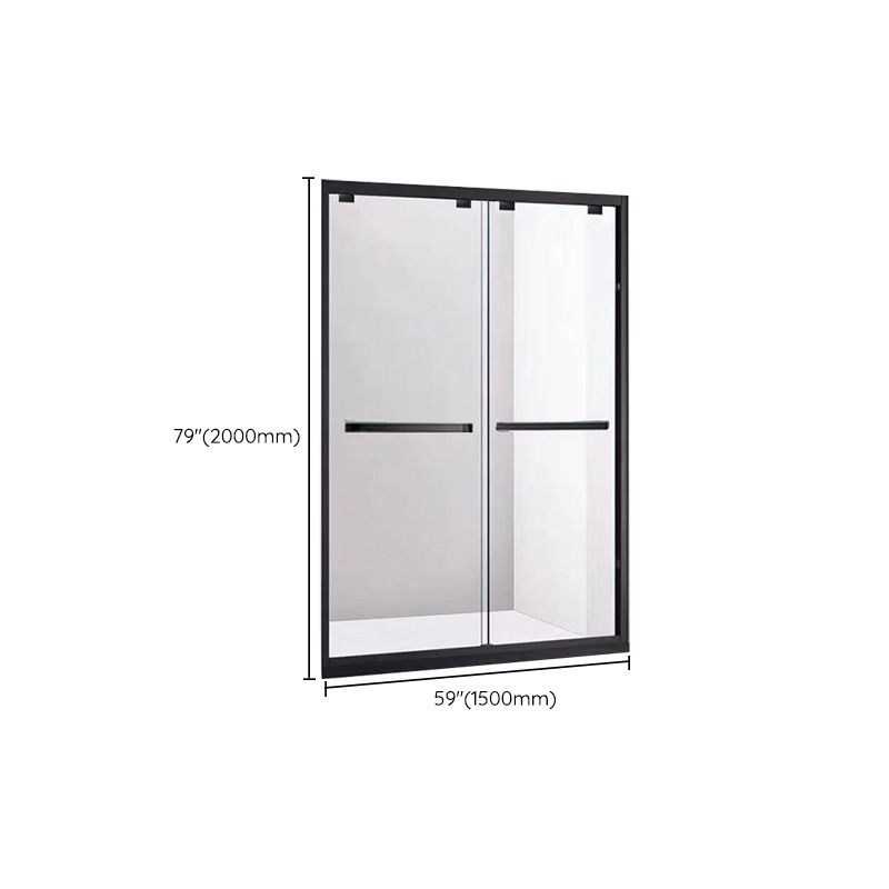 Semi Frameless Dual Move Shower Screen Clear Glass Shower Door