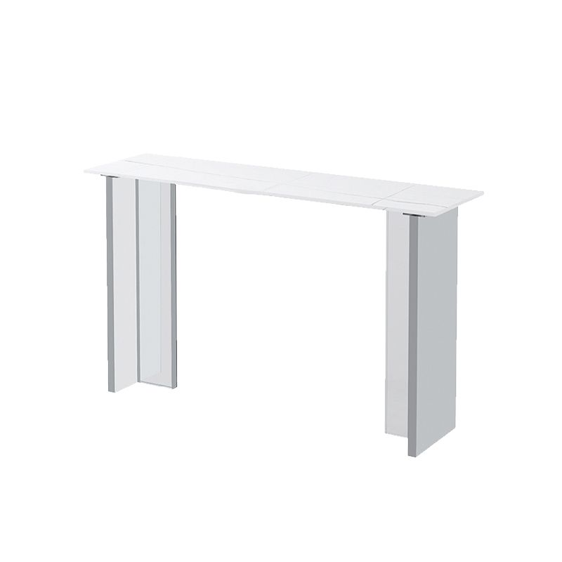 Modern Sintered Stone Top Rectangle Bar Dining Table with Acrylic Base