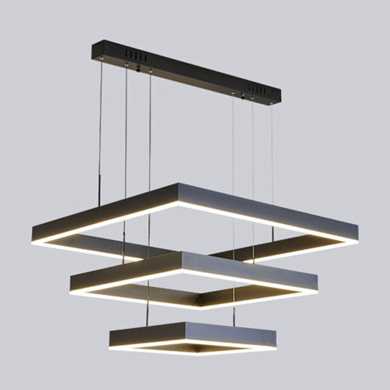 Simplicité postmoderne Sanared Chandelier Pendant Light Light Acrylique Suspension Pendante Pendre pour le salon