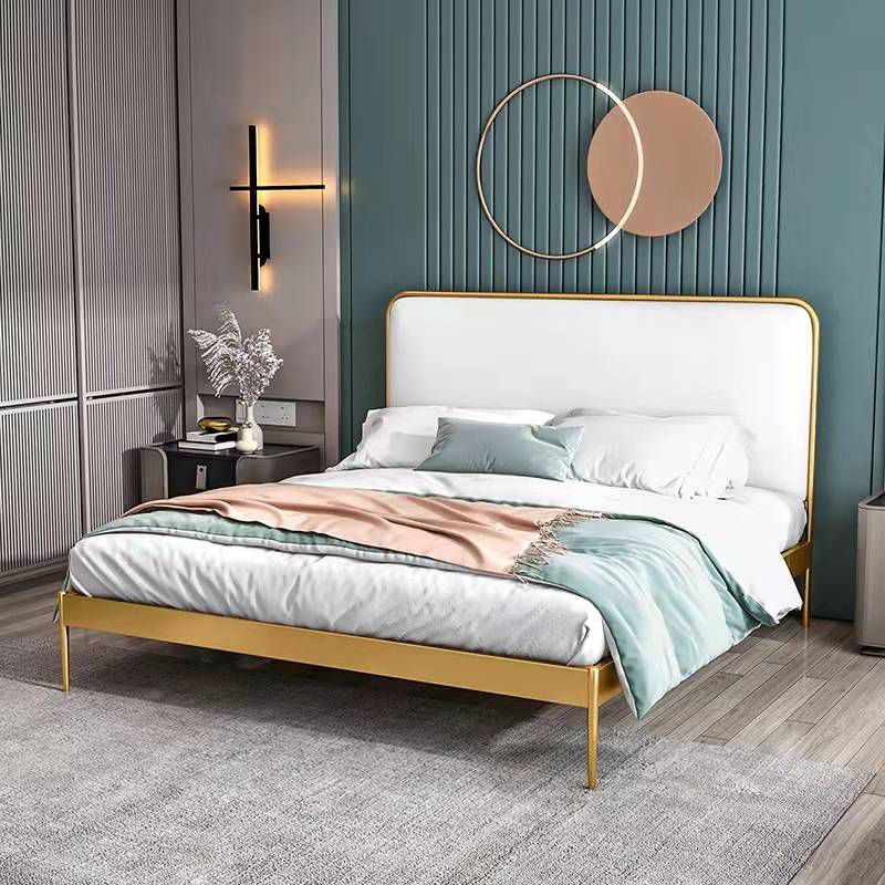 Metal Low Profile Bed Frame 43.31-inch H Wire-Grid Bed with Headboard