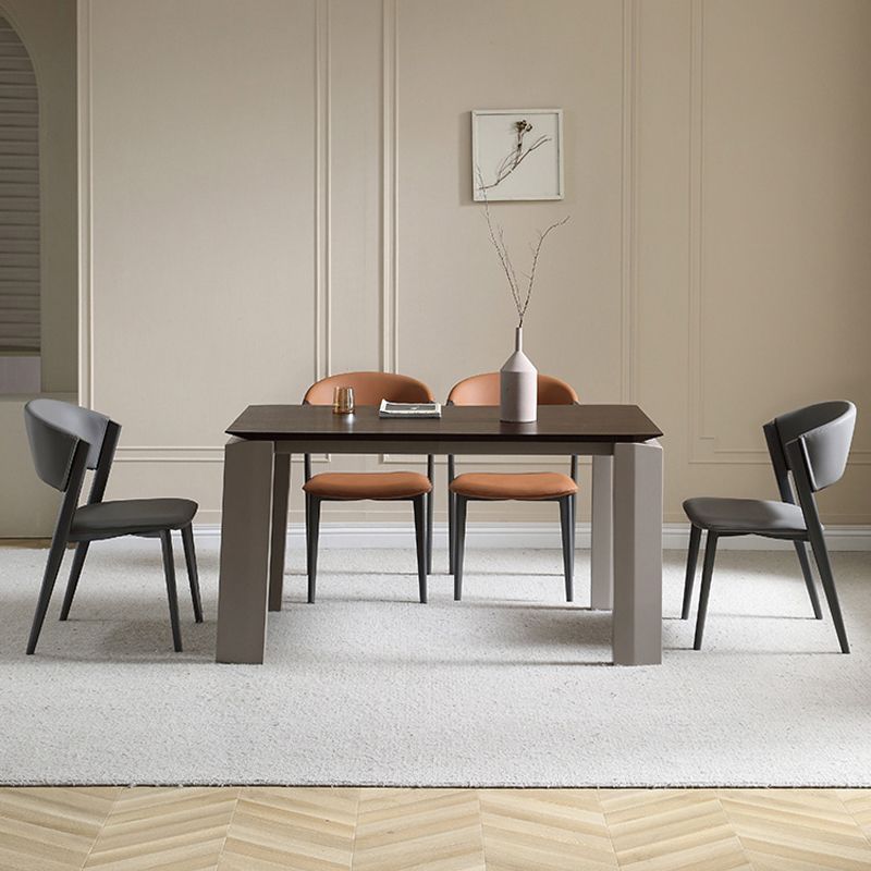 Industrial Side Chair Metal Open Back Dining Room Chair for Dining Room