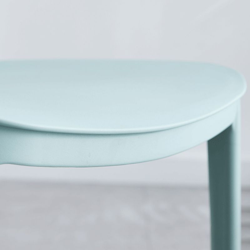 Plastic Scandinavian Dining Room Chair Matte Finish Open Back Dining Side Chair