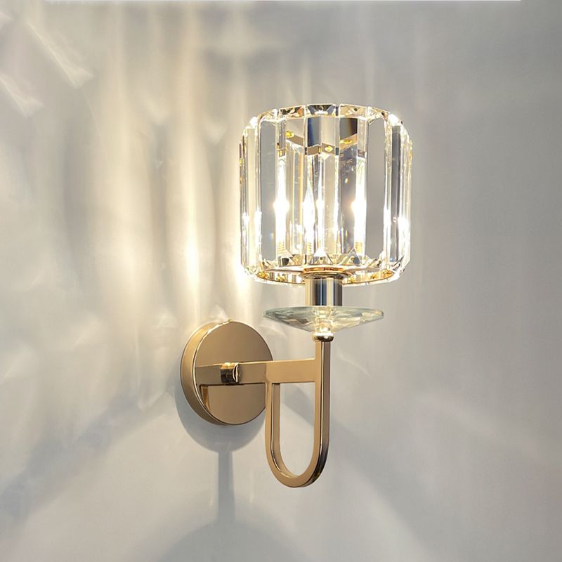 Luces de apliques geométricas de estilo contemporáneo Cristal 1 luces de pared ligeras