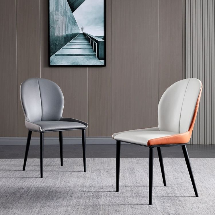 Metal moderno de la cocina del estilo que cena el Wingback de las sillas que cena la silla lateral del brazo