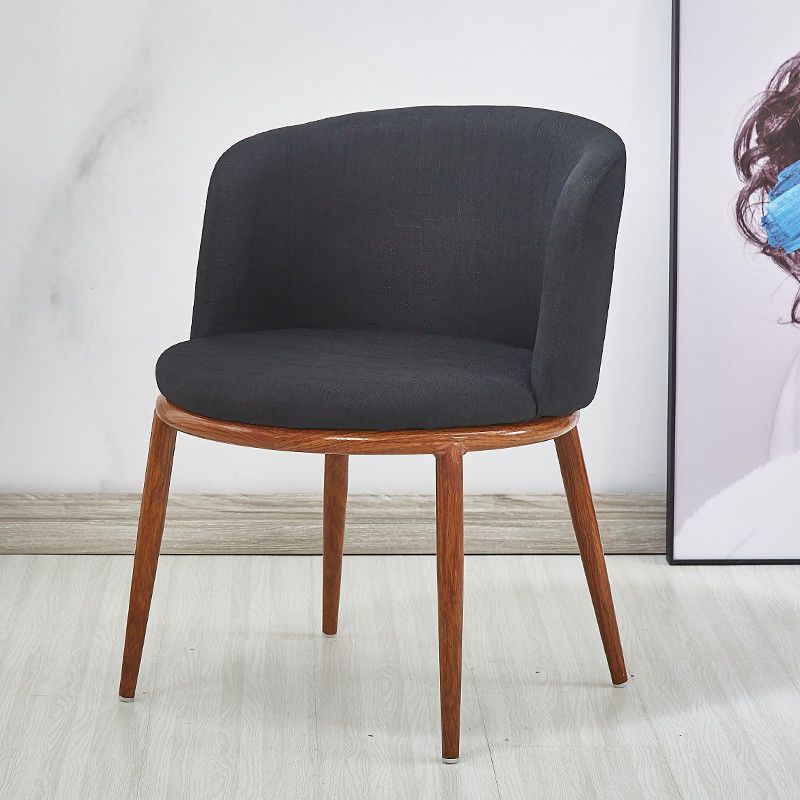 Fabric Dining Chair Modern Style Low Back Chair for Dining Room
