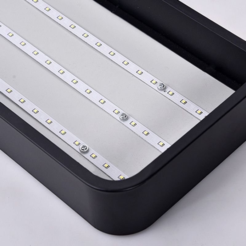 Rechteckige Anhänger Deckenleuchte zeitgenössische Acryl -LED -Büro -Anhängerbeleuchtung in Schwarz