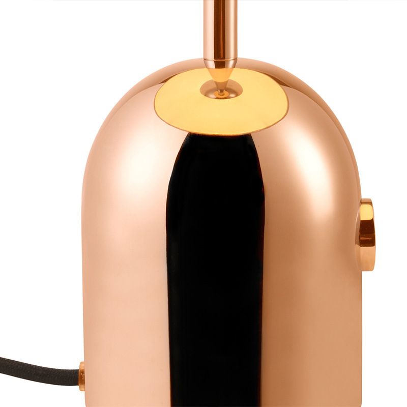 Lampada da pranzo a 1 tavolo da pranzo Simple Copper Table Light with Dome Metal Shade