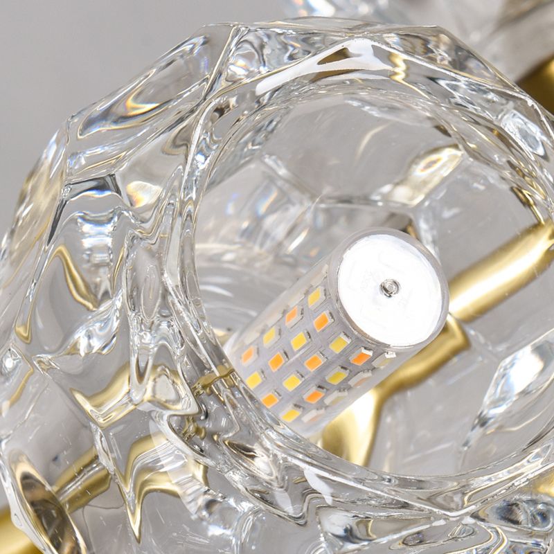 Modern Kitchen Pendant Lights Spherical Glass 7-Light Island Pendant Lights