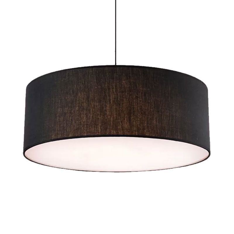 Trommeldecke Anhänger leichter einfacher Stoff 12 "/16"/18 "Dia 1 Hellweiß/Schwarz/beige Hanging Lampe Kit