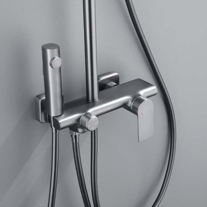Temperature Control Shower System  Valve Included Brass Wall Mounted Shower Combo