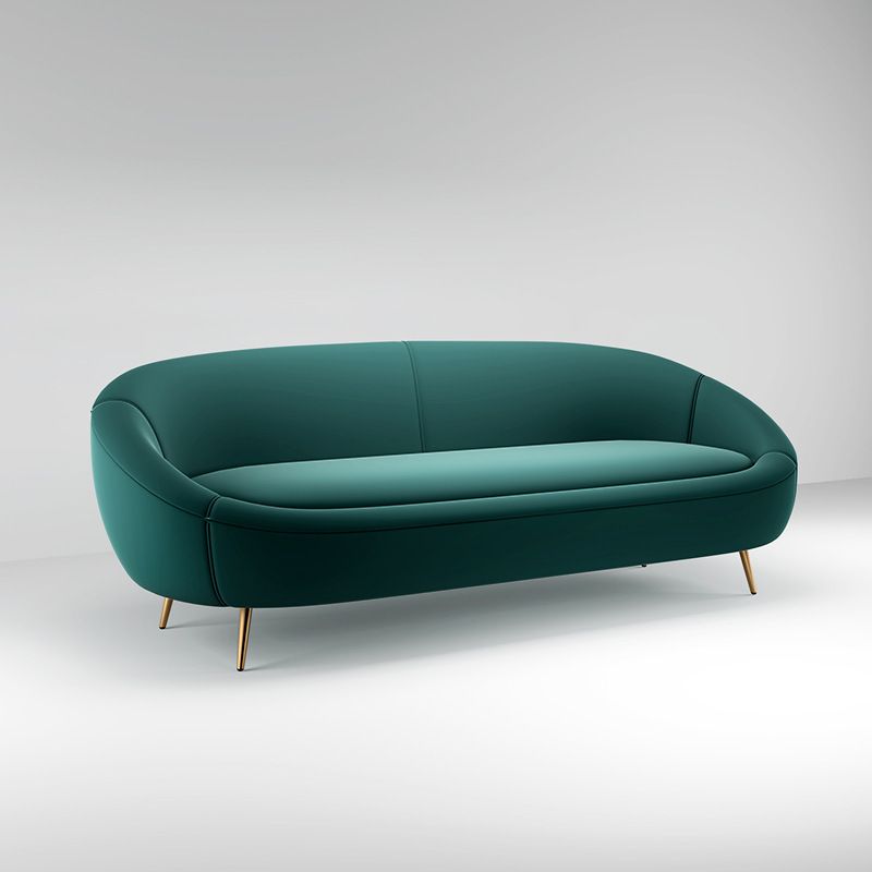 Solid Color Sloped Arms Sofa Tight Back Stain Resistant No Distressing Sofa