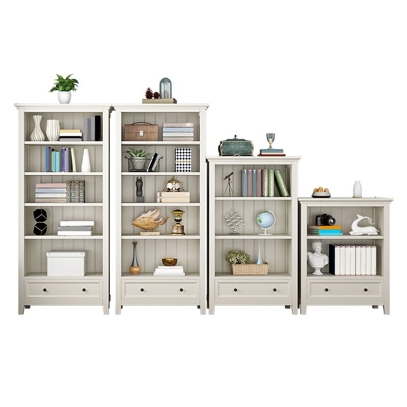 Modern Closed Back Standard Bookshelf Wooden Bookcase with Shelves for Study Room