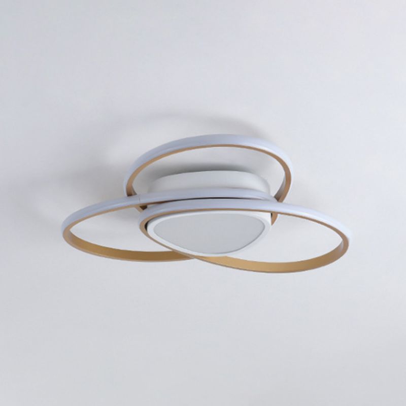 Gold Geometrical Ceiling Light Fixture Simple Style LED Metal Ceiling Flush Mount Light