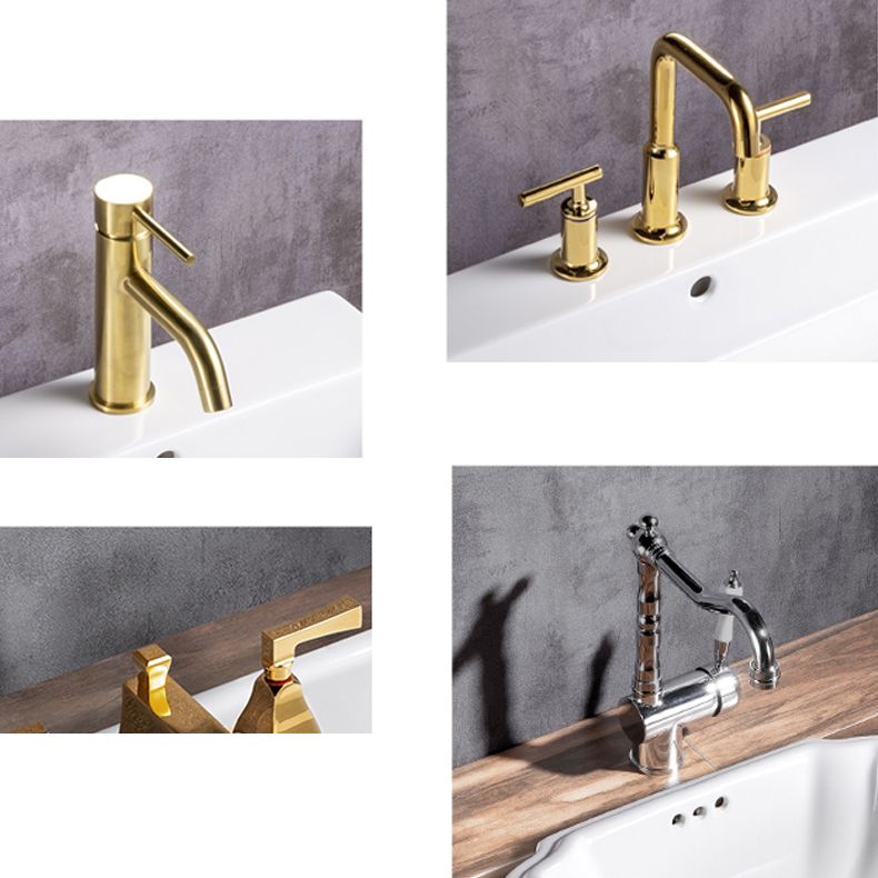 Contemporary Bathroom Sink Porcelain Rectangular Drop-in Bathroom Sink with Pop-Up Drain