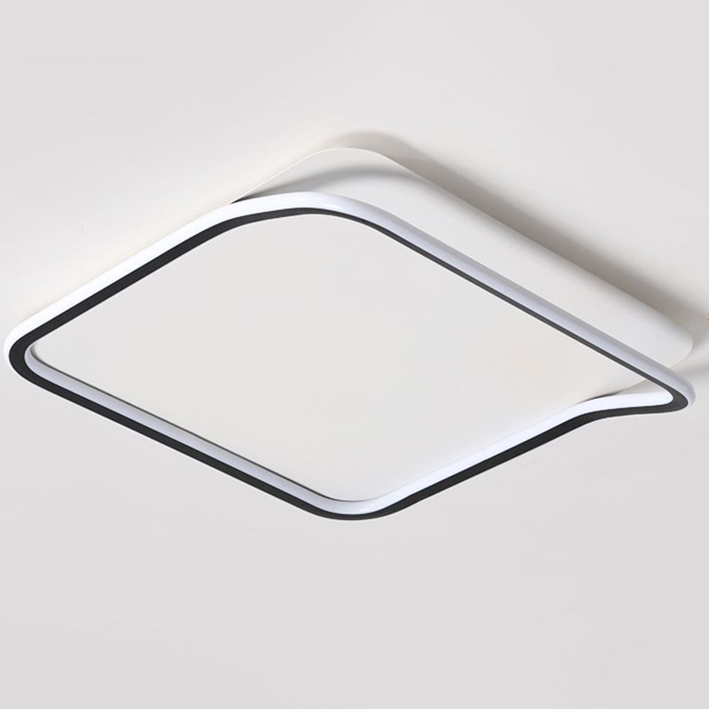 Geometrische Schwarz Bündig Montierte Deckenleuchte Moderne Stil Metall Led Bündig Deckenleuchten