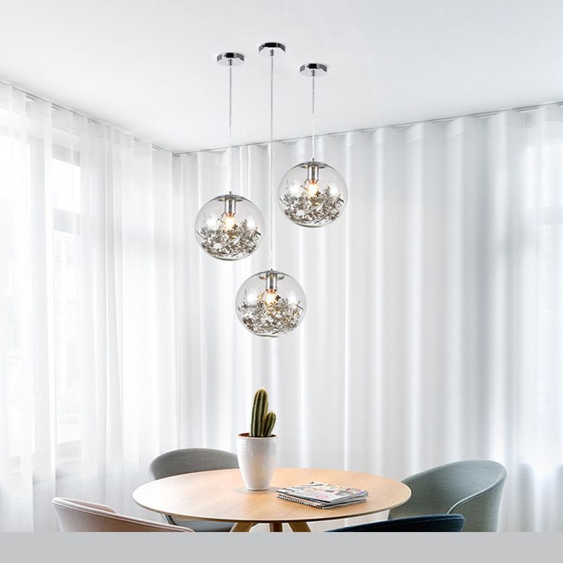 Shattered Leaves Hanging Pendant Light Contemporary Style Glass Dinning Room Pendant Light Kit