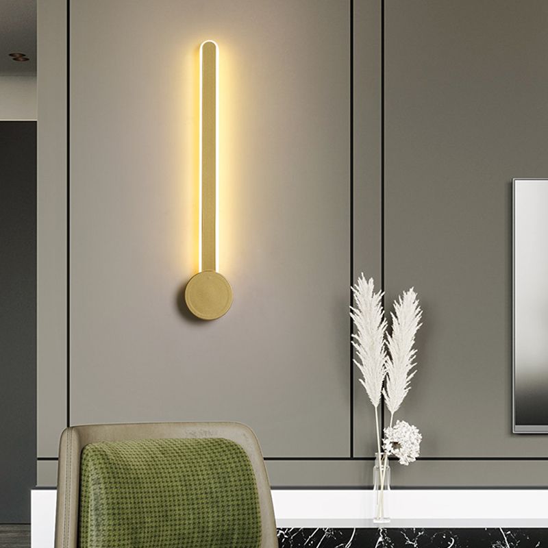 Aluminum Straight Wall Light Modern Style LED Wall Sconce for Living Room