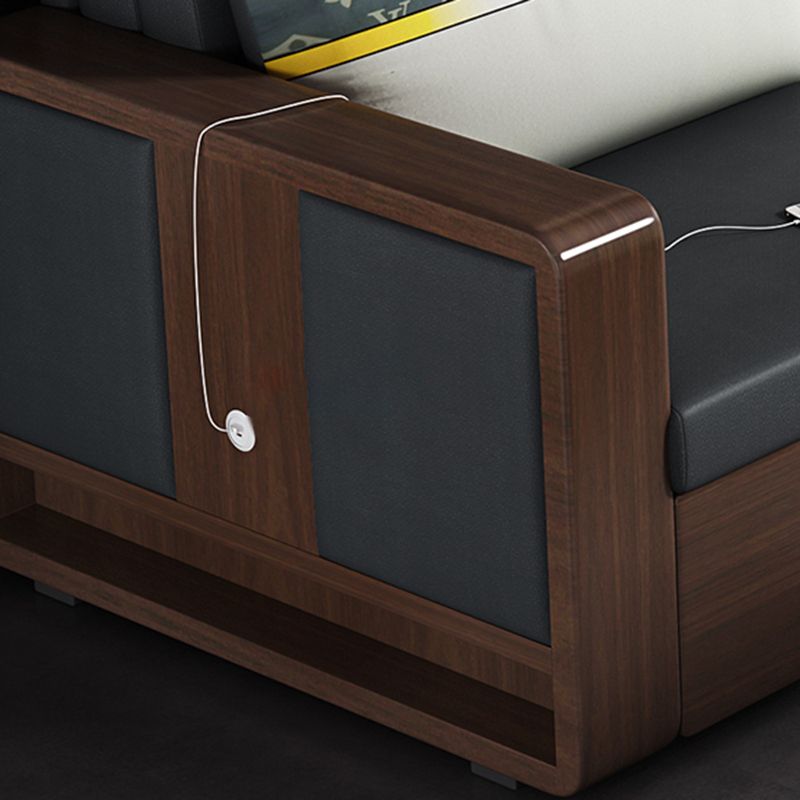 31" Wide Contemporary Sleeper Sofa Futon Gray Pillow Included Sleeper Sofa