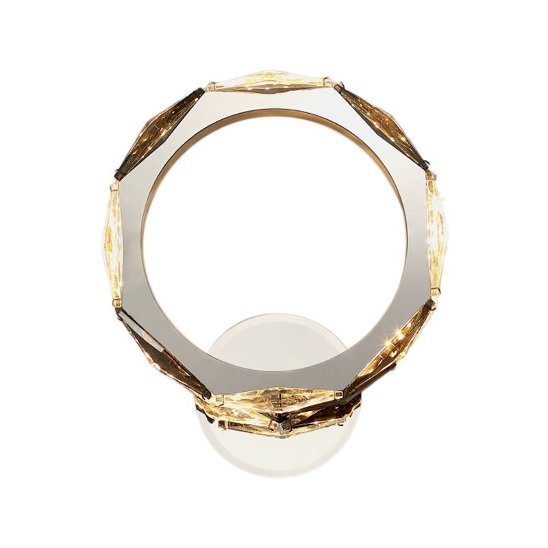 Modern Style Wall Mount Lamp LED with Crystal Shade for Bedroom