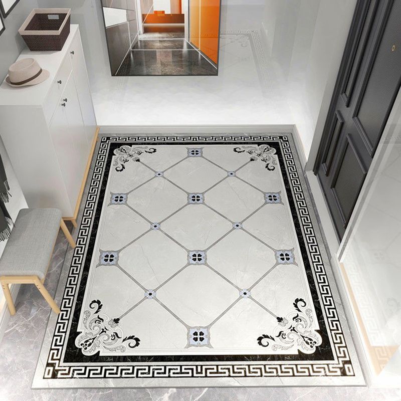 Tapis d'intérieur moderne de couleur claire, imprimé marbré en Polyester, facile d'entretien, pour la décoration de la maison