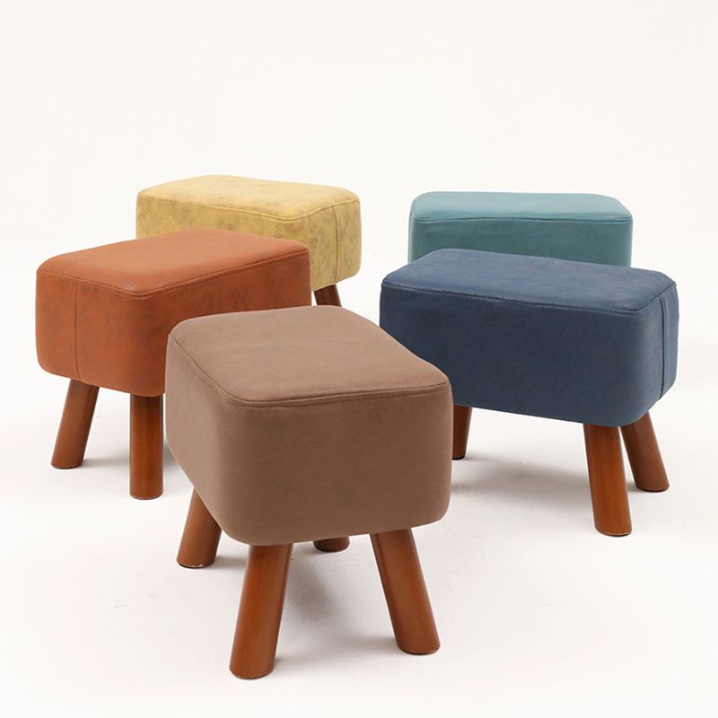 Contemporary Standard Stain Resistant Pure Color Leather Indoor Standard