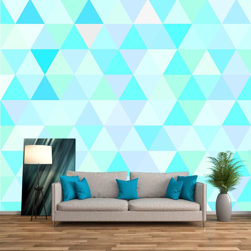 Extra Large Stripe Mural Eco-friendly Illustration Style Wall Art for Home Decor