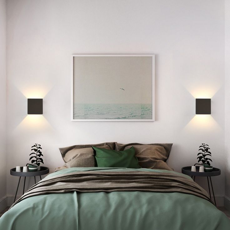 Moderner Stil Leuchte Würfel 2 Lichter Wandscheibe mit Metall für Schlafzimmer