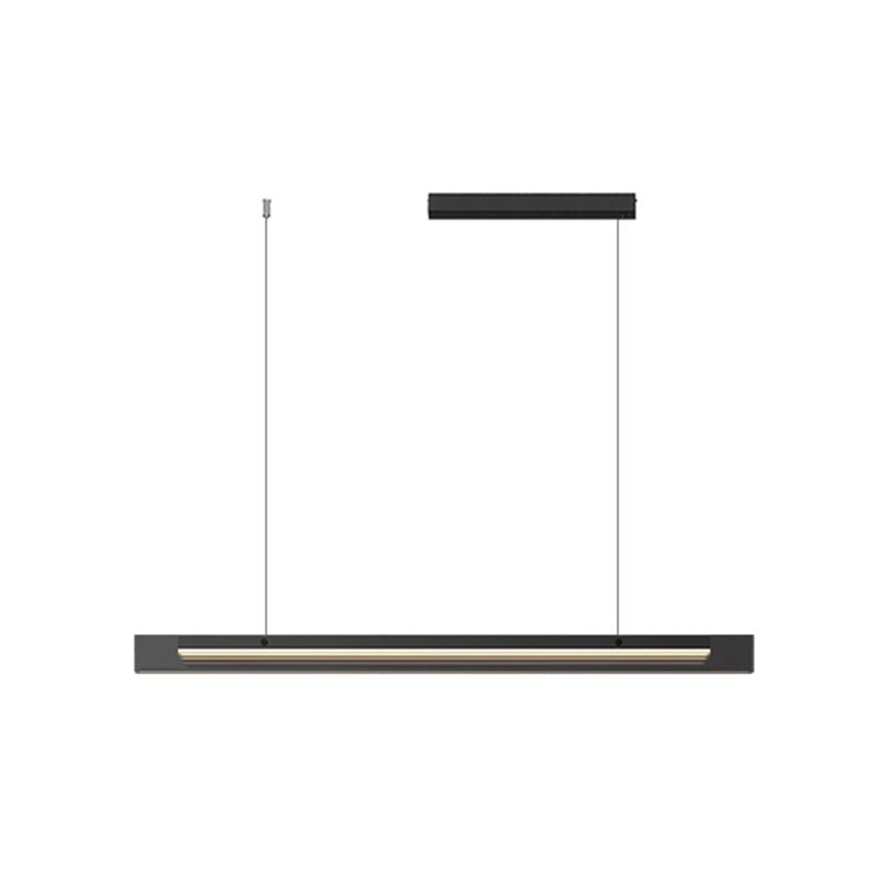 Modern Simple Island Lamp LED Island Hanging Lamp with Glass Shade for Dining Room