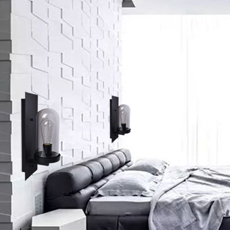 Glasschwarz-Wand-Beleuchtungsanlage schattierte Wandleuchte im industriellen Stil für Gang