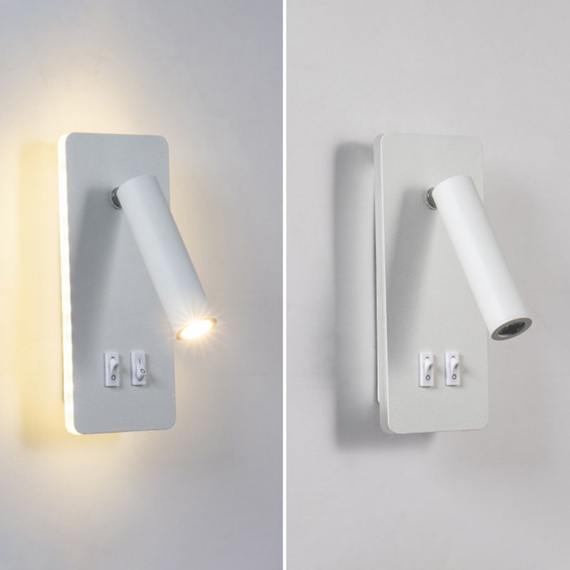 Aluminum Cylinderical Wall Lighting Fixtures Modern Minimalist Style 2 Lights Wall Light