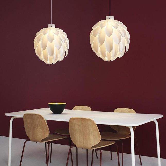 Acrylic Global Pendant Lighting Fixture Modern Style White Hanging Ceiling Light