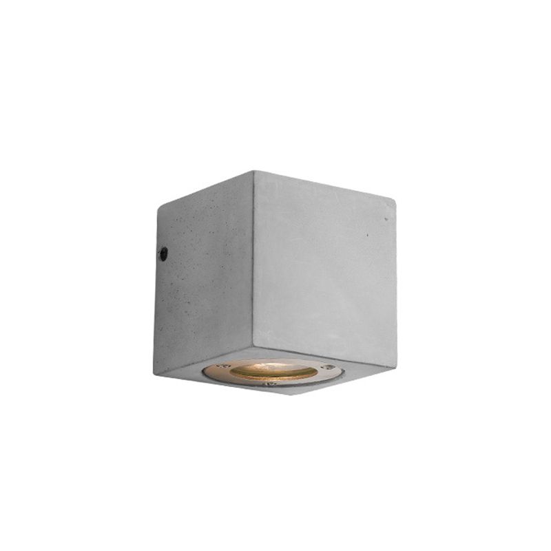 Waterproof Cement Wall Light Fixture Modern Style Wall Sconce Light in Gray
